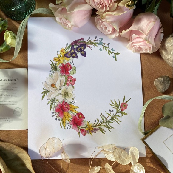 Hattie Darling - 8x10” Monogram Art Print - C - Picture 1 of 1